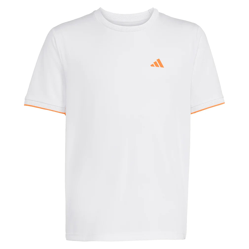Boys' Pro Tennis Tee White-Apparel-Adidas-KE6106-S26-Tennis Express