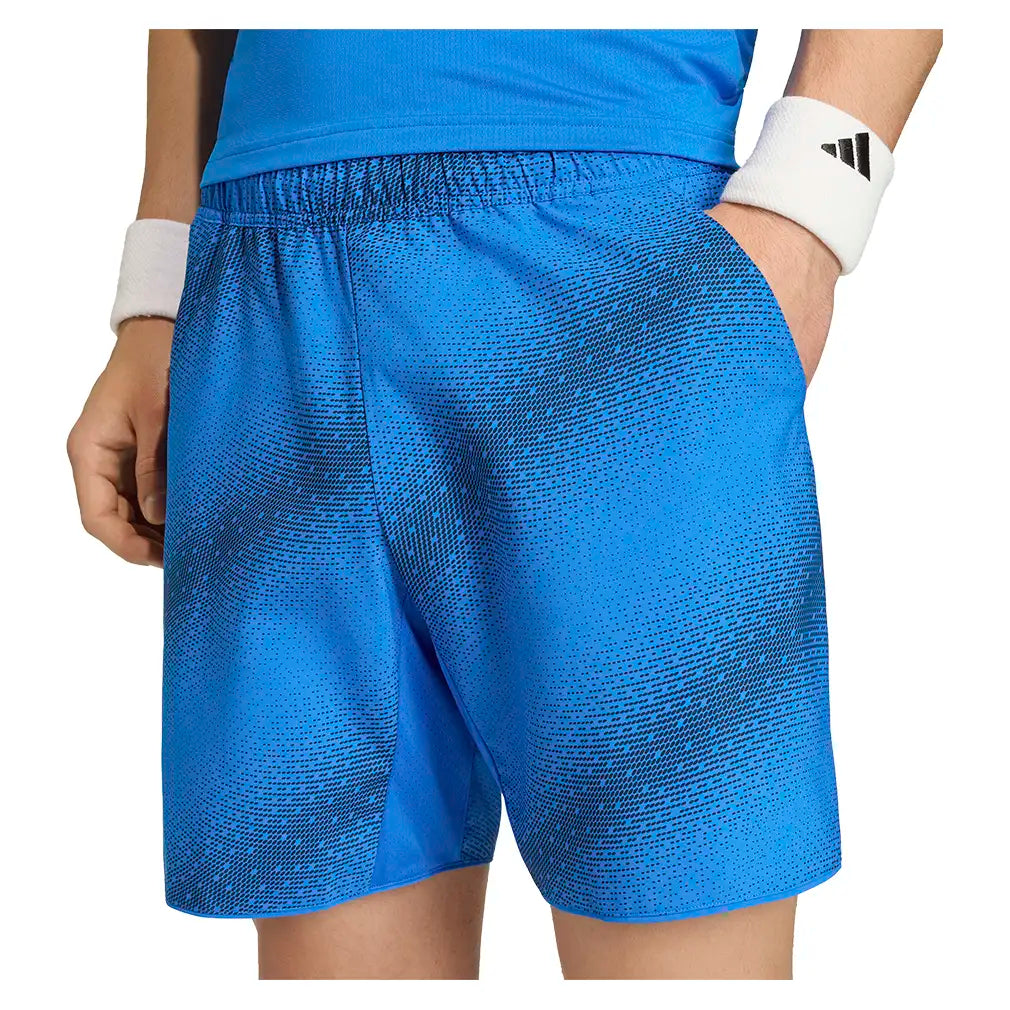 Men's Club 9 Inch Graphic Tennis Short Glory Blue