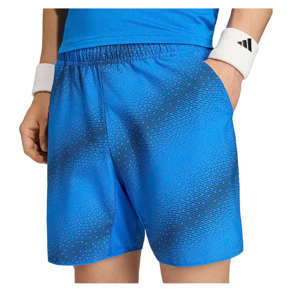 Men's Club 9 Inch Graphic Tennis Short Glory Blue