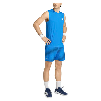Men's Club 7 Inch Graphic Tennis Short Glory Blue