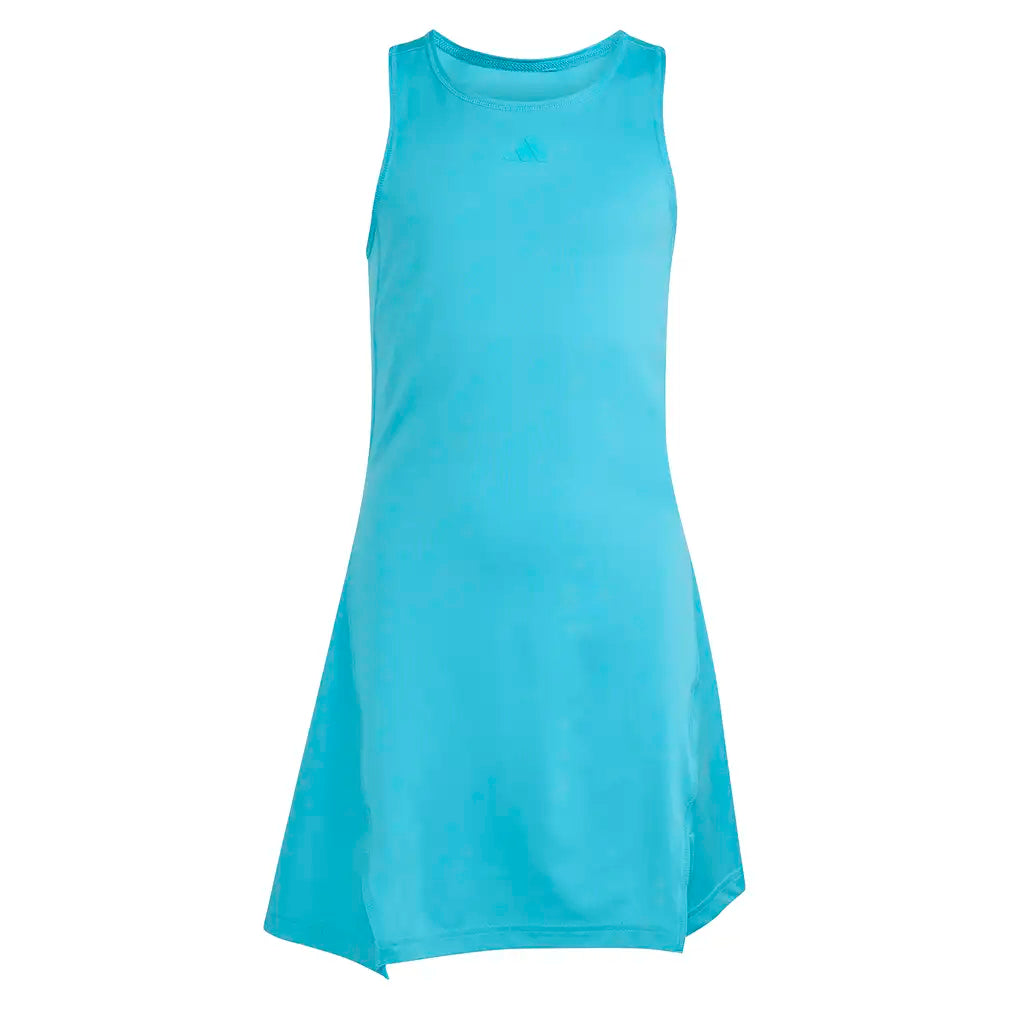 Girls' Club Tennis Dress Signal Cyan-Apparel-Adidas-KF0980-U26-1-Tennis Express