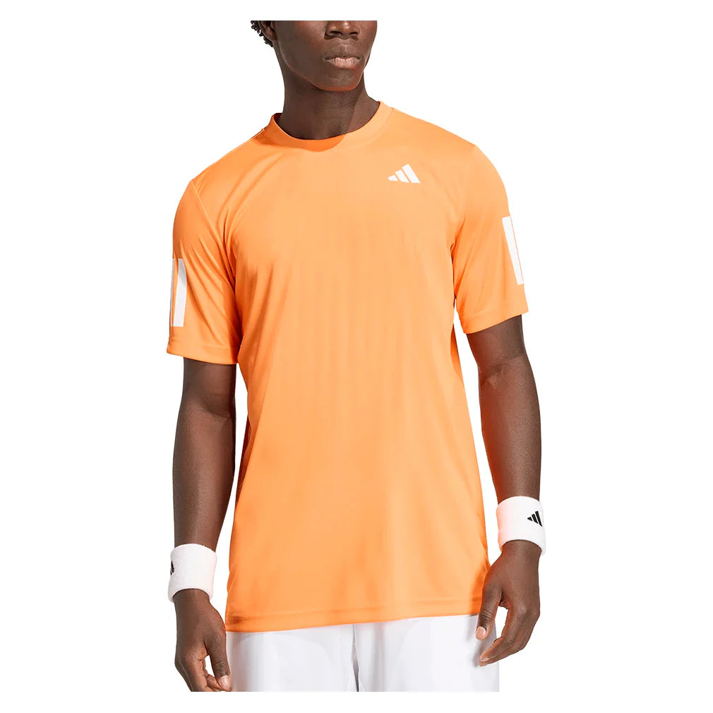 Men's Club 3 Stripe Tennis Tee Pure Orange