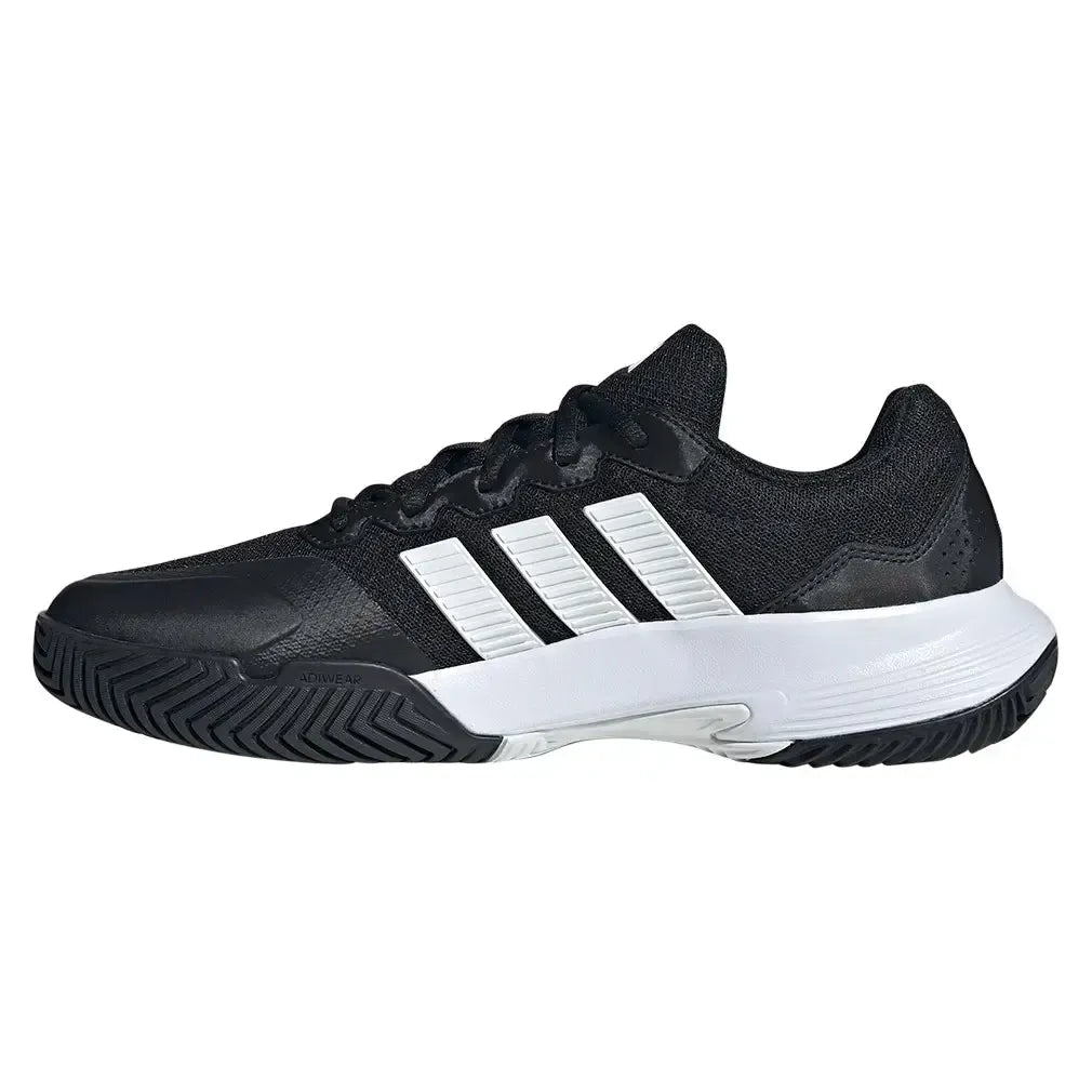 Men's GameCourt 2 Tennis Shoes Core Black and Silver Metallic