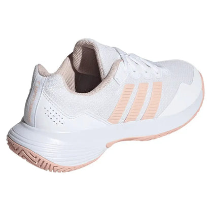 Women's GameCourt 2 Tennis Shoes Core White and Pink