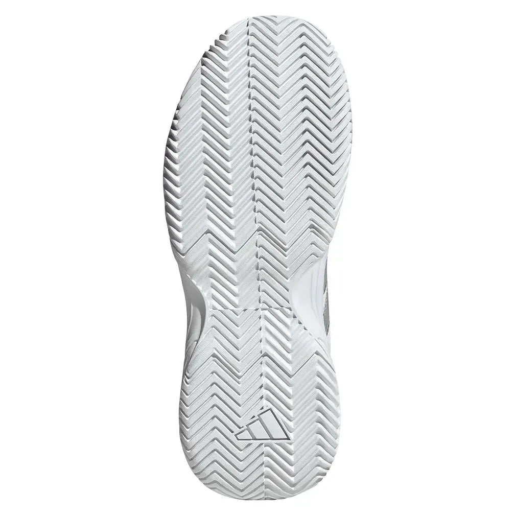 Women's GameCourt 2 Tennis Shoes Core White and Silver Metallic