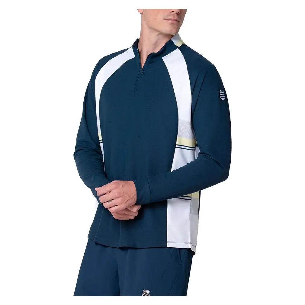 Men's Forge 1/4 Zip Long Sleeve Tennis Top PCOT