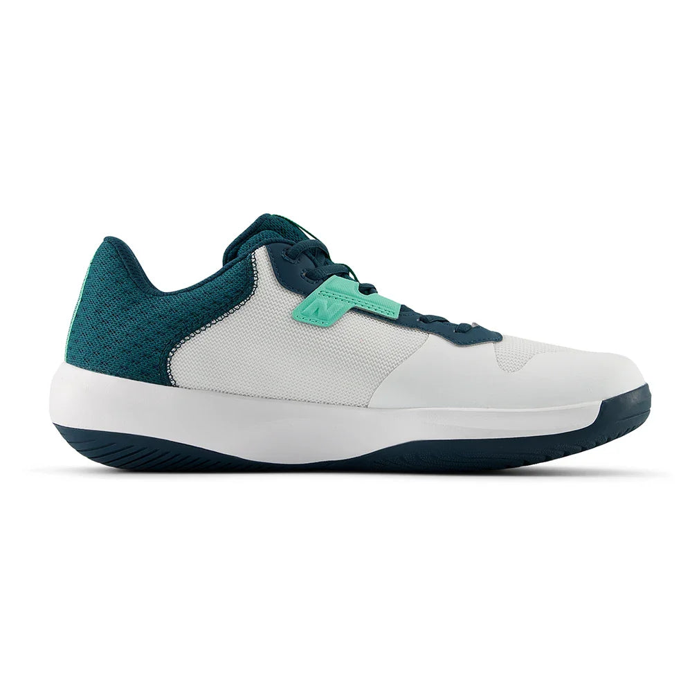 Men's 696v6 4E Width Tennis Shoes White and Medusa Green