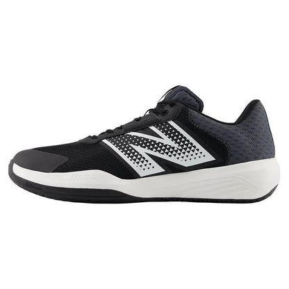 Men's 696v6 D Width Tennis Shoes Black and White-Footwear-New Balance-MCH696B6-11-2-[Sku]-Tennis Express