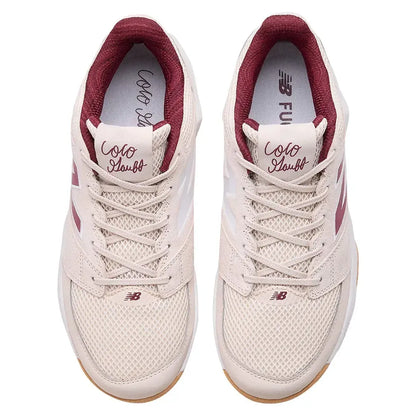 Men's Delray D Width Tennis Shoes Bisque and Monarch Burgundy