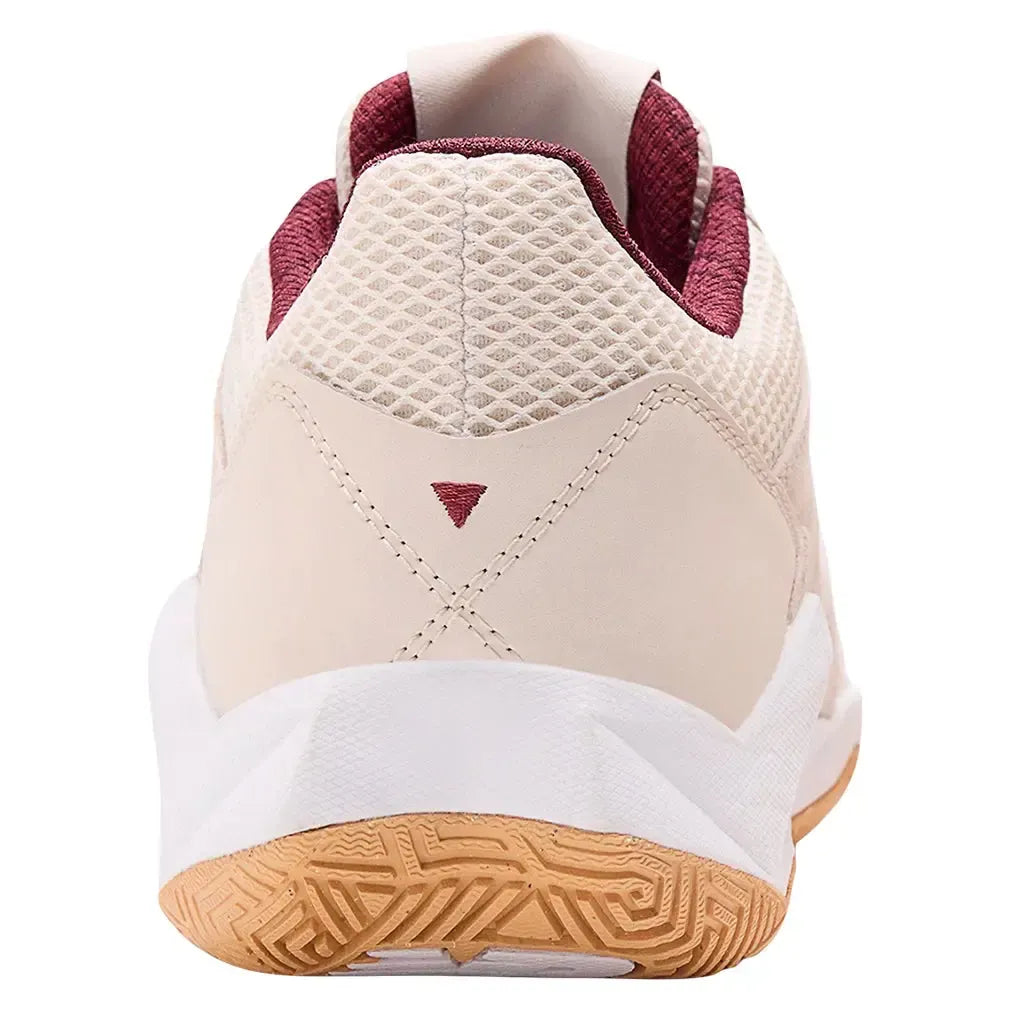 Men's Delray D Width Tennis Shoes Bisque and Monarch Burgundy
