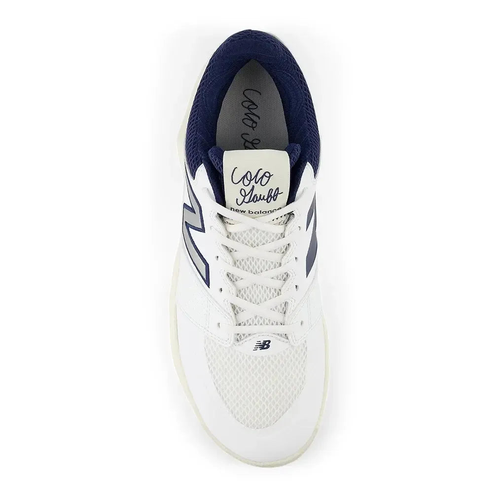 Men's FuelCell Delray D Width Tennis Shoes White and Navy