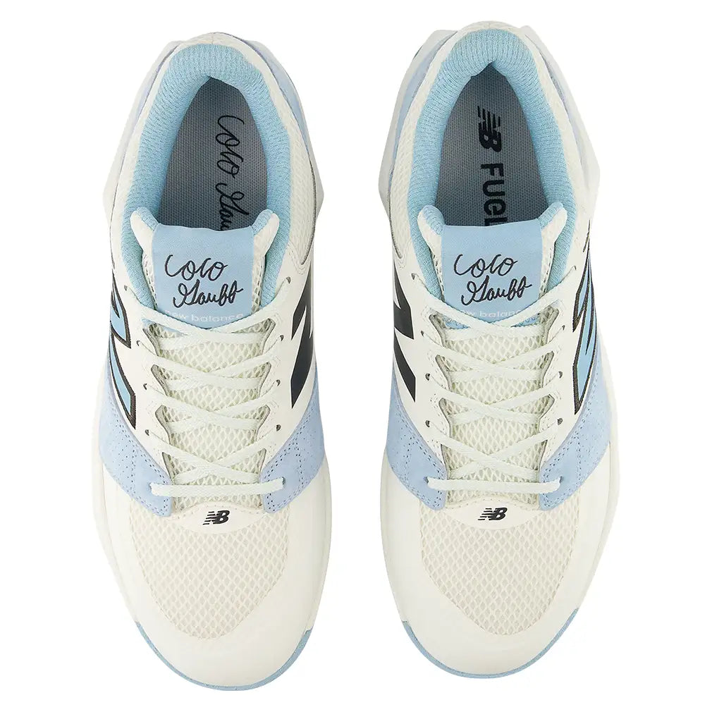Men's Coco Delray D Width Tennis Shoes Glint Blue and Sea Salt