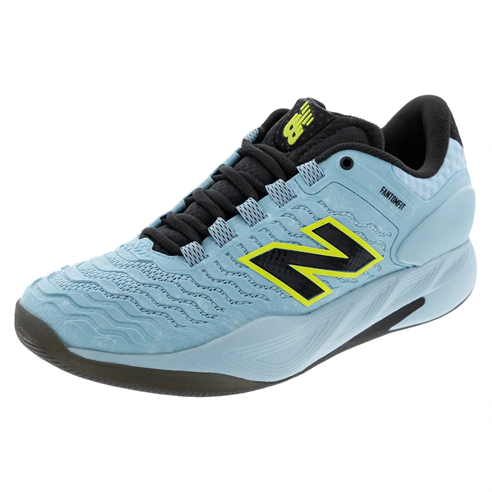 Men's Fresh Foam X CT-Rally v2 2E Width Tennis Shoes Glint Blue and Black-Footwear-New Balance-MRAL1HM2E_f47d173d-5060-4587-a5af-9143f23e6d07-Tennis Express
