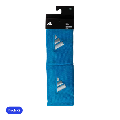 Wristband Adidas Largas Azules Logo Grande