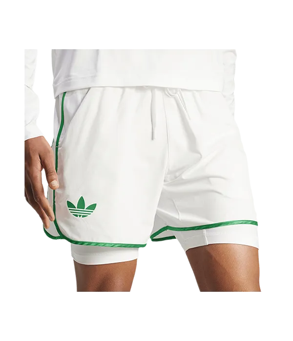 Pantalón Corto Adidas Climacool White Logo Verde 2025
