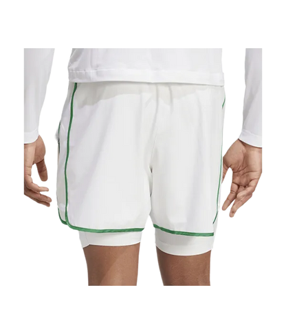 Pantalón Corto Adidas Climacool White Logo Verde 2025