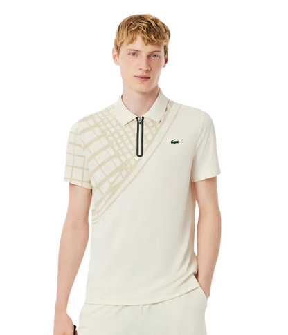 Polo Lacoste Ultra Dry White Roto 2025