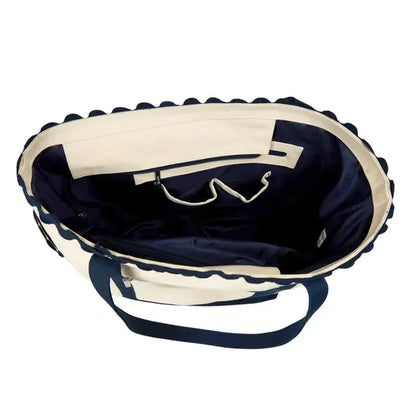 Women's Scalloped Tennis Tote Navy