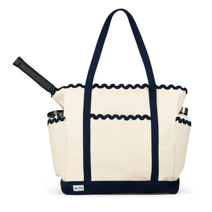 Women's Scalloped Tennis Tote Navy