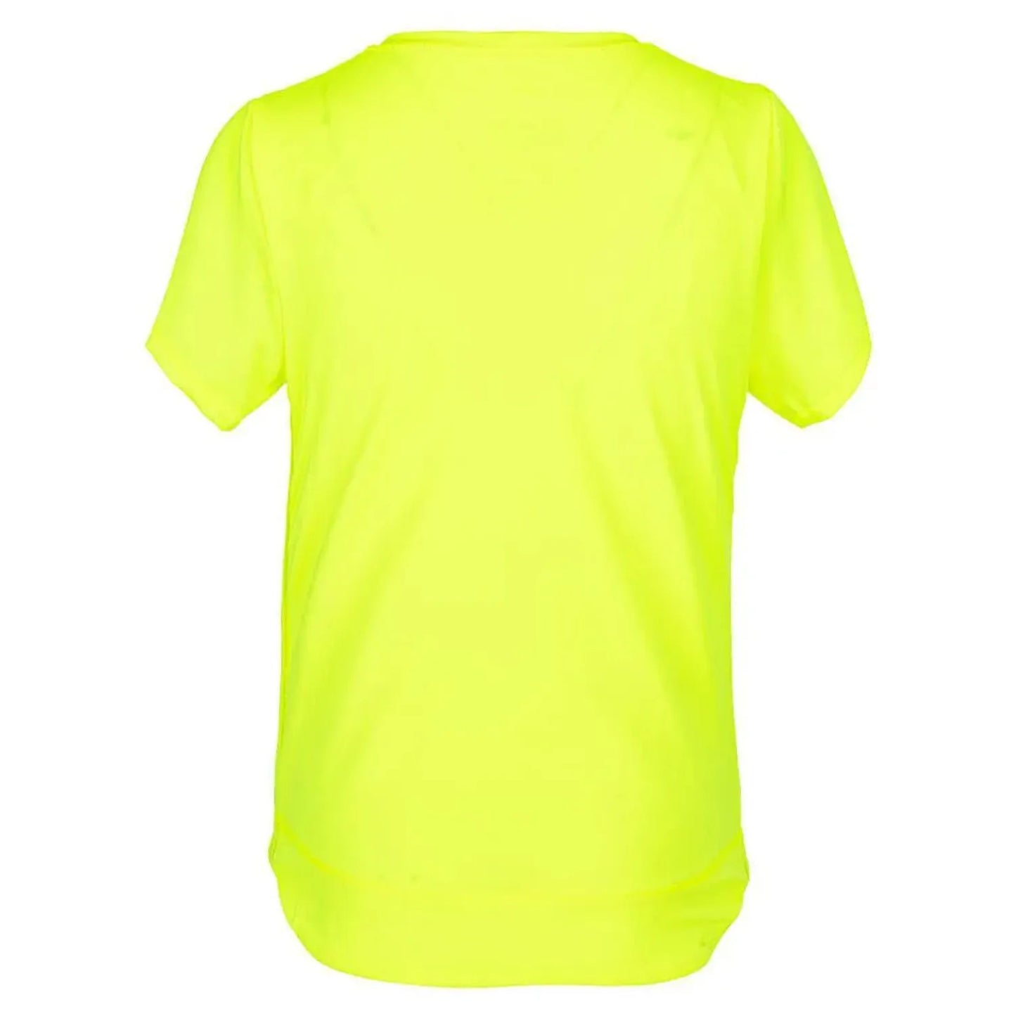 Girls' Dynamic High-Low Short Sleeve Tennis Top Neon Yellow-Apparel-Lucky In Love-T188-710S20-1-Tennis Express