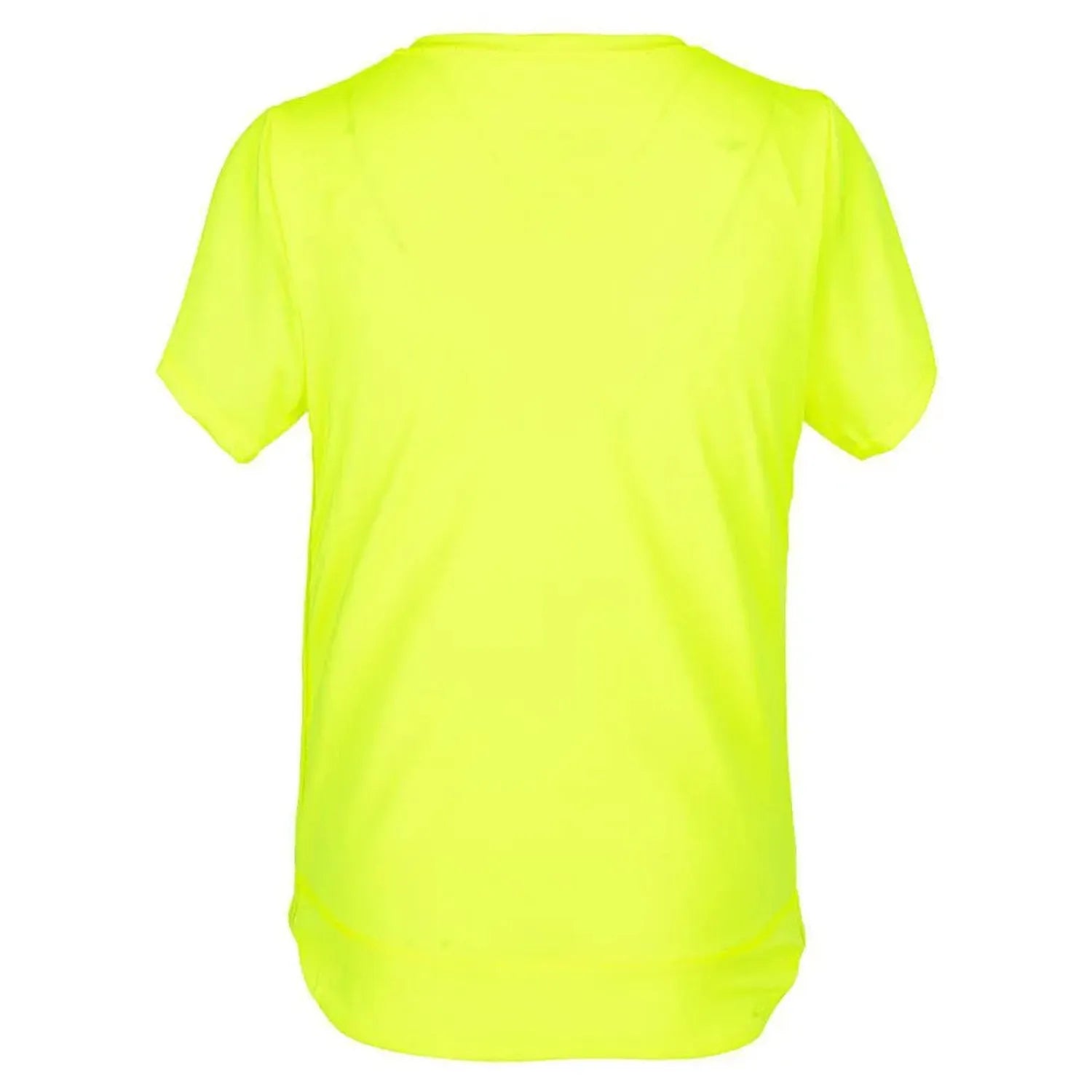 Girls' Dynamic High-Low Short Sleeve Tennis Top Neon Yellow-Apparel-Lucky In Love-T188-710S20-1-Tennis Express