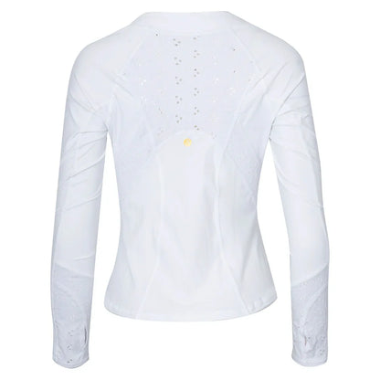 Women's Her Majesty Long Sleeve Tennis Top White