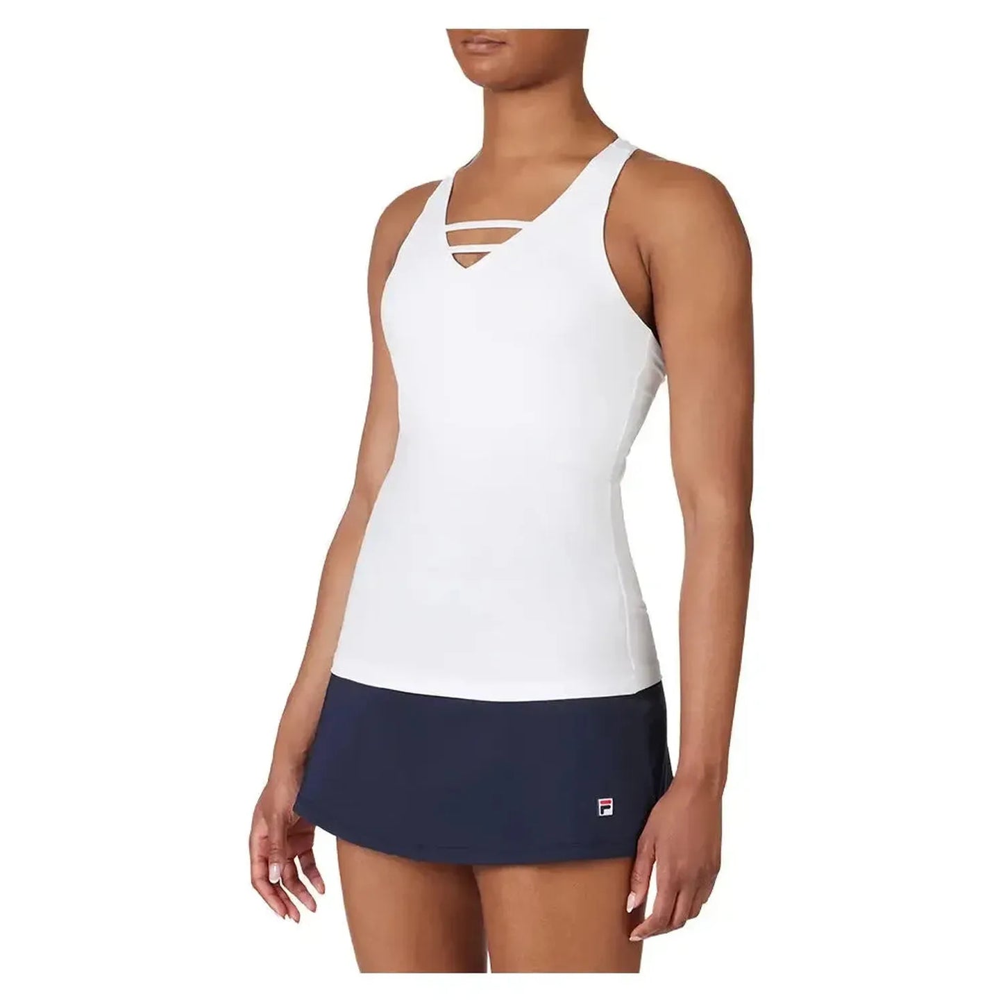 Women's Essentials Halter Tennis Tank-Apparel-Fila-TW31D350_100-Tennis Express