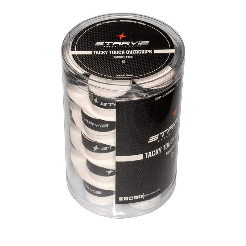 Tambor Overgrips Starvie Tacky Touch Smooth White (x25)