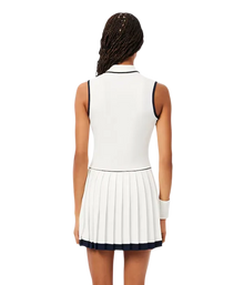 Vestido Lacoste Blanco/Azul Marino 2025