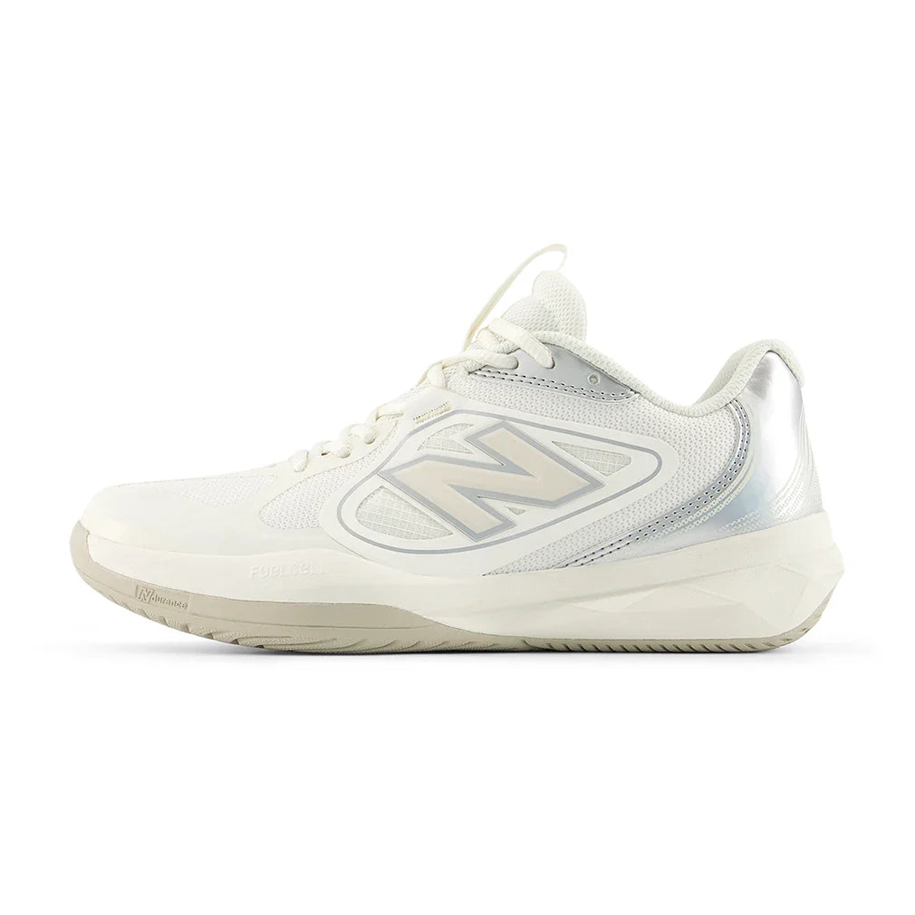 Women's FuelCell 796v5 2E Width Tennis Shoes Sea Salt and Metallic Silver 877 C
