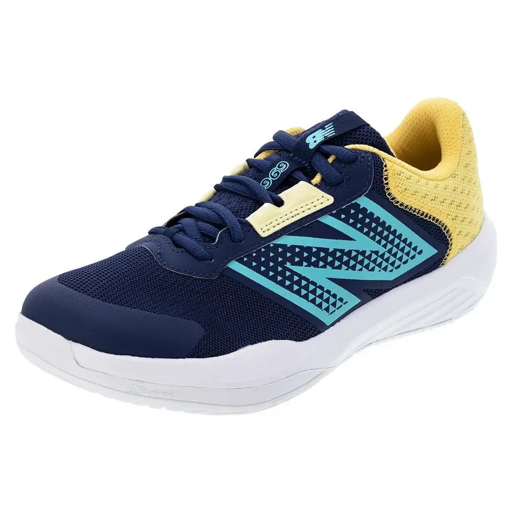 Women's 696v6 D Width Tennis Shoes White and Cyber Jade-Footwear-New Balance-WCH696I6D-S25_copy-1-[Sku]-Tennis Express
