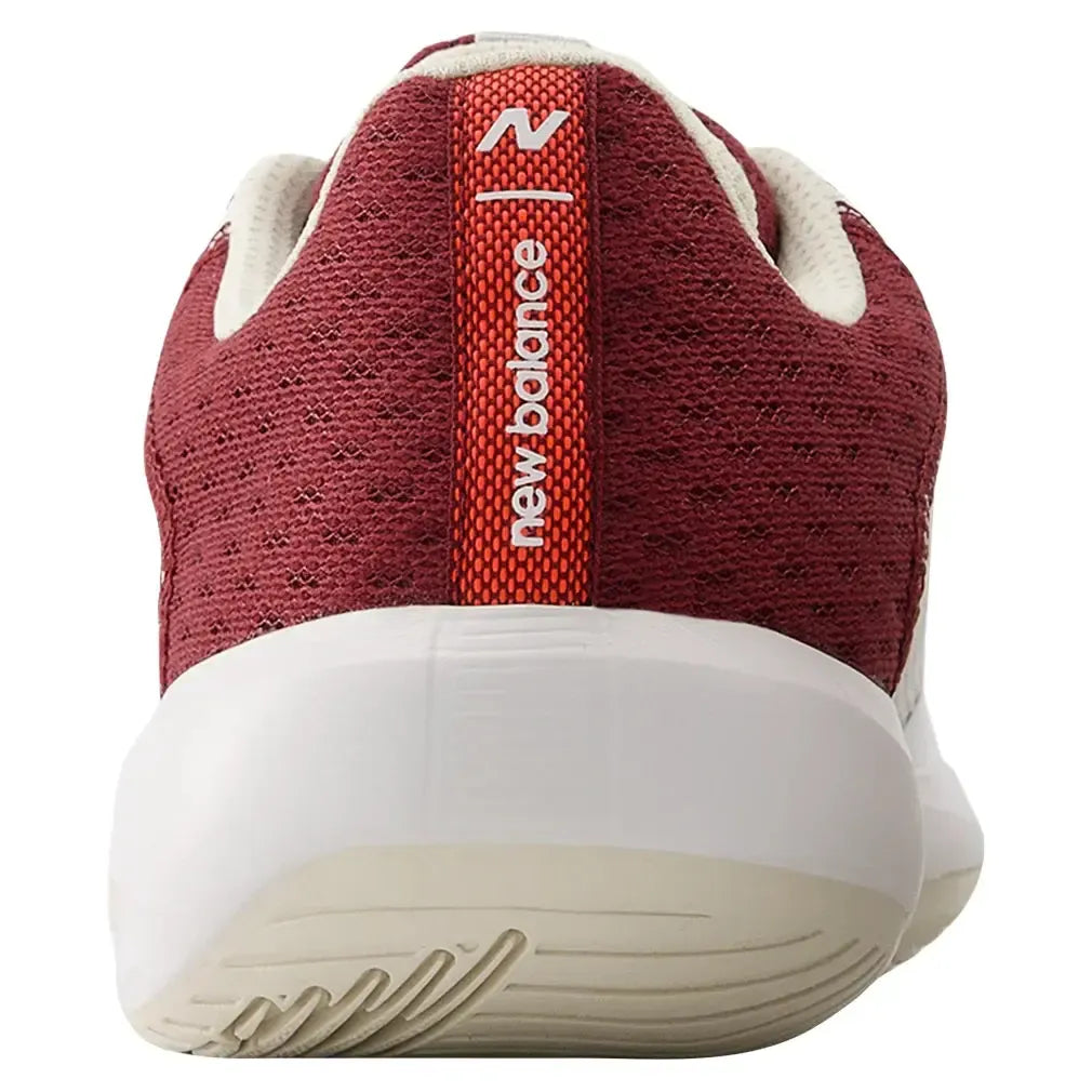 Women's 696v6 B Width Tennis Shoes White and Monarch Burgundy
