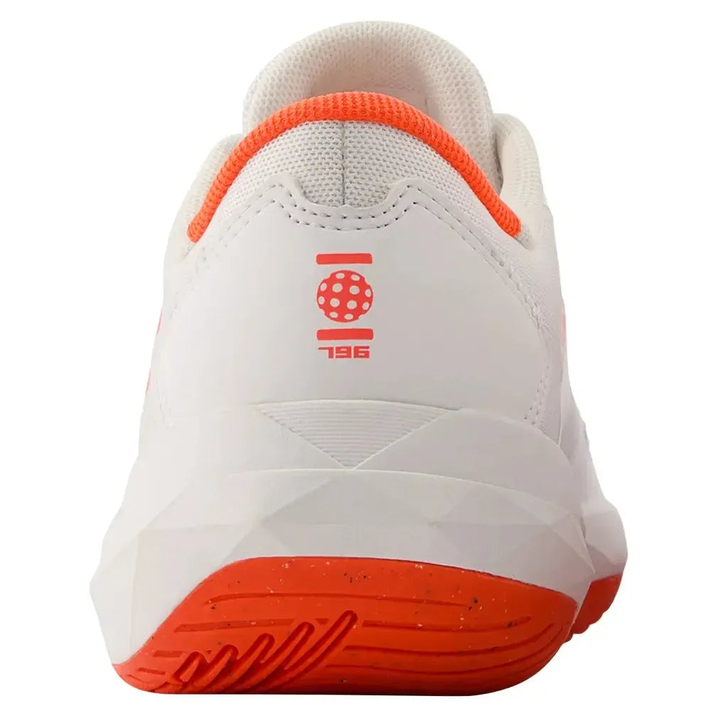 Women's FuelCell 796v4 D Width Tennis Shoes White and Urgent Red