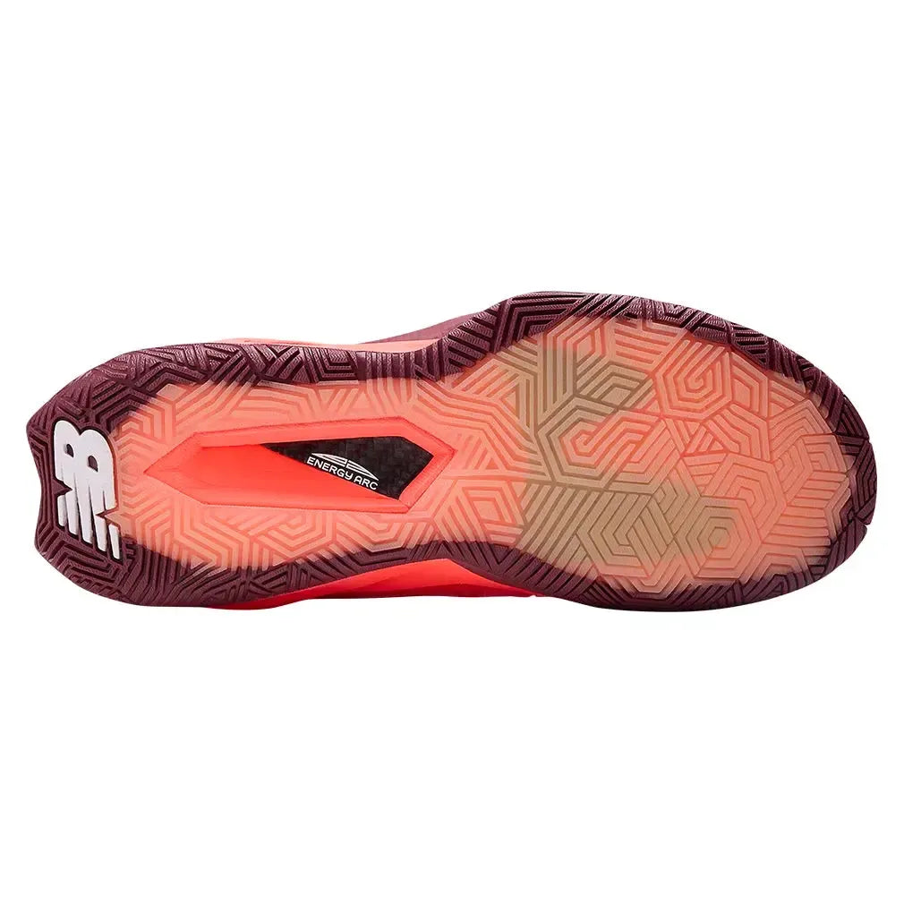 Women's Coco CG2 D Width Tennis Shoes Urgent Red and Monarch Burgundy