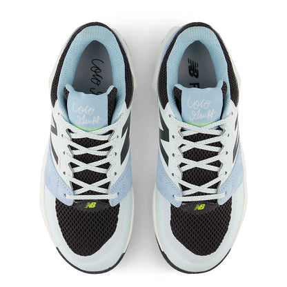 Women's Coco Delray B Width Tennis Shoes Glint Blue and Black