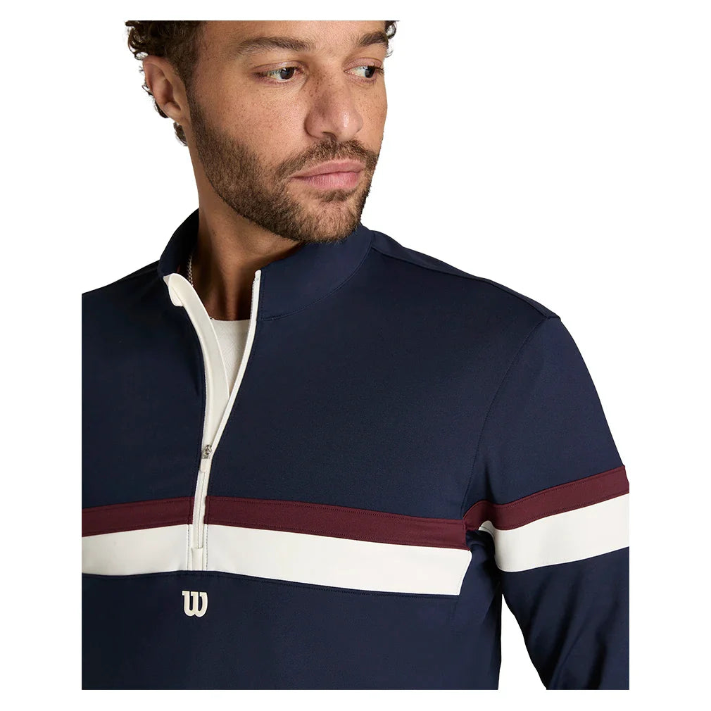 Men's Elevate Performance Half-Zip Tennis Top Classic Navy