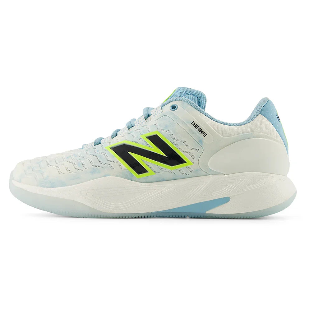 Women's Fresh Foam X CT-Rally v2 B Width Tennis Shoes Sea Salt and Glint Blue