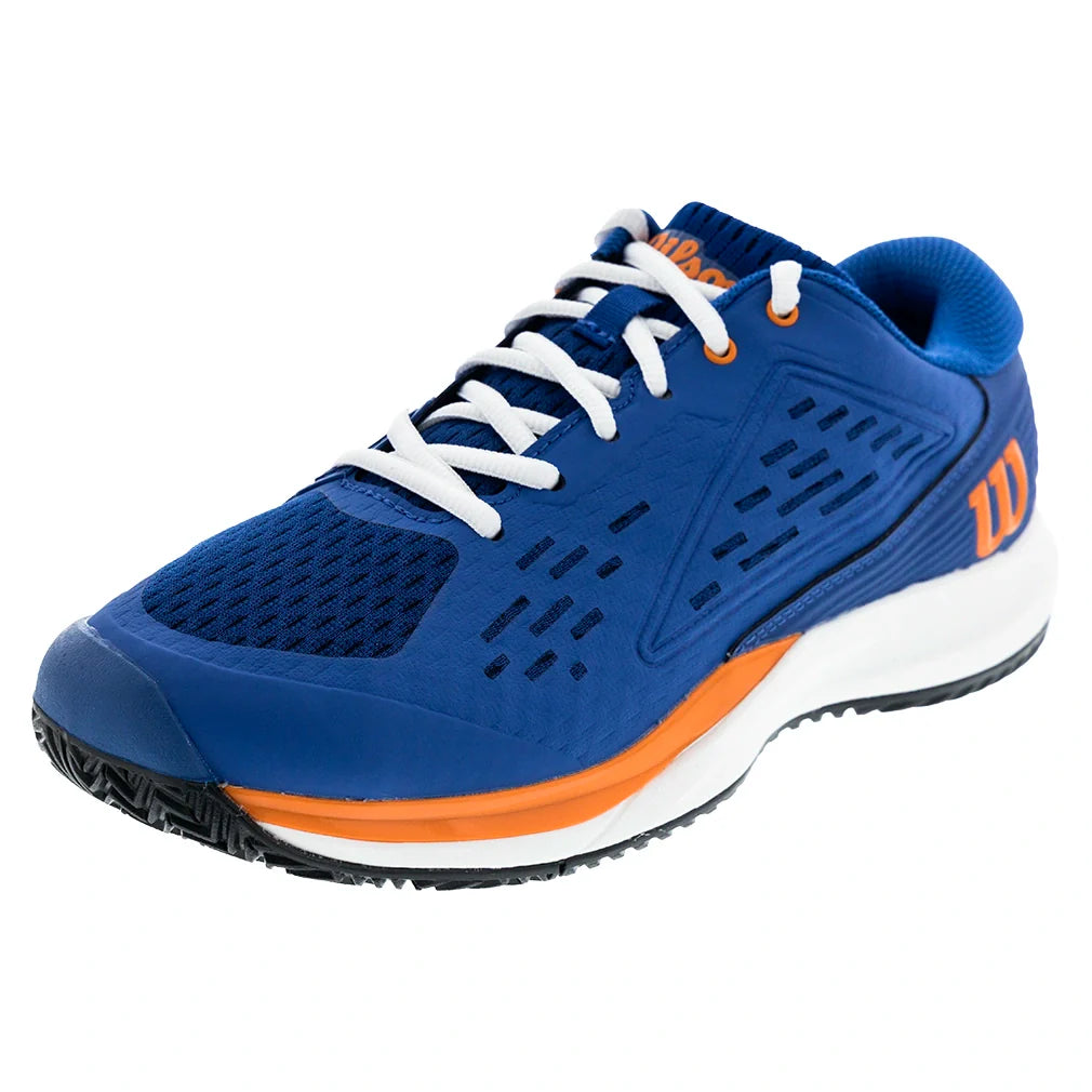 Juniors' Rush Pro Ace Tennis Shoes Deja Vu Blue and Orange Tiger