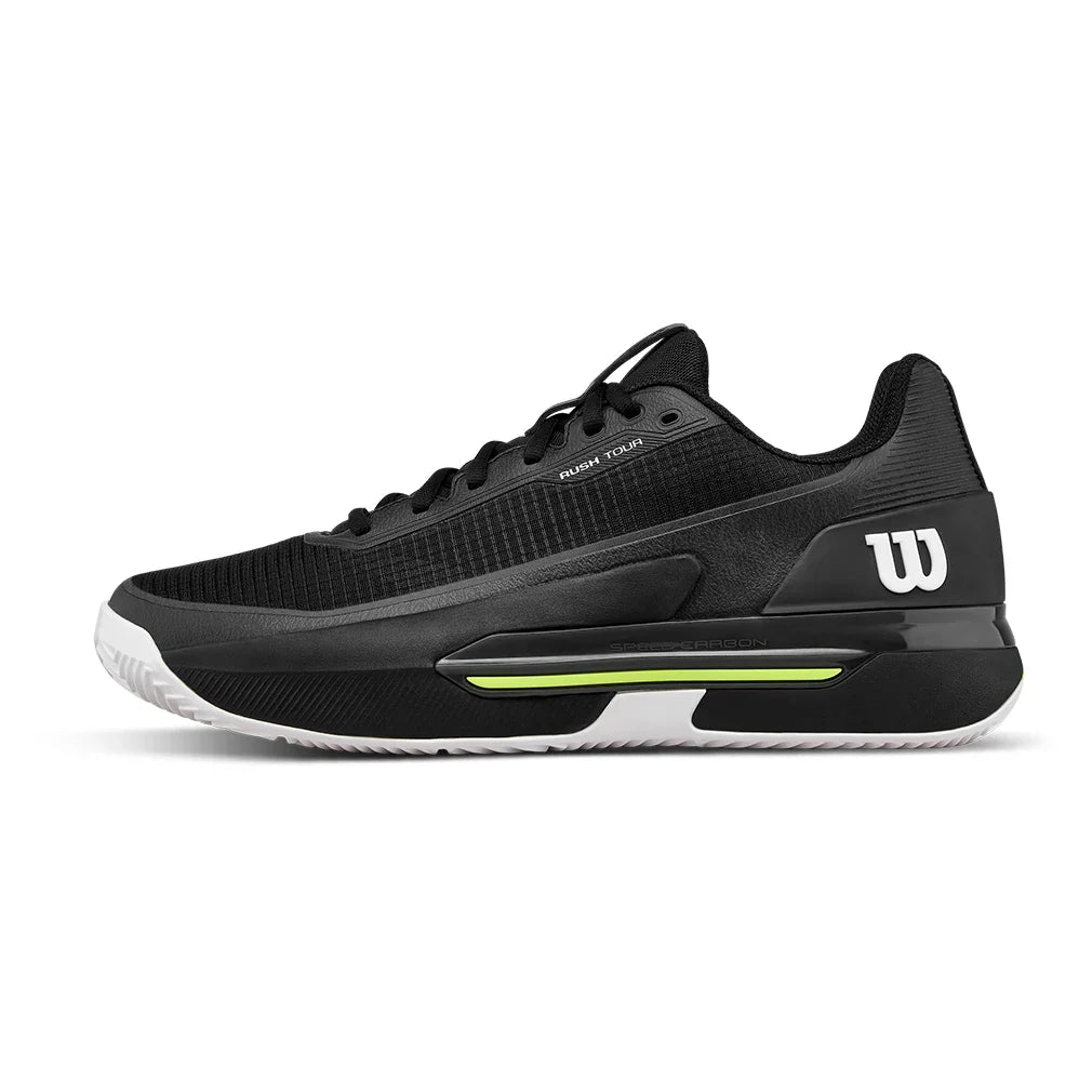 Men's Rush Tour 5 Clay Tennis Shoes Black and White