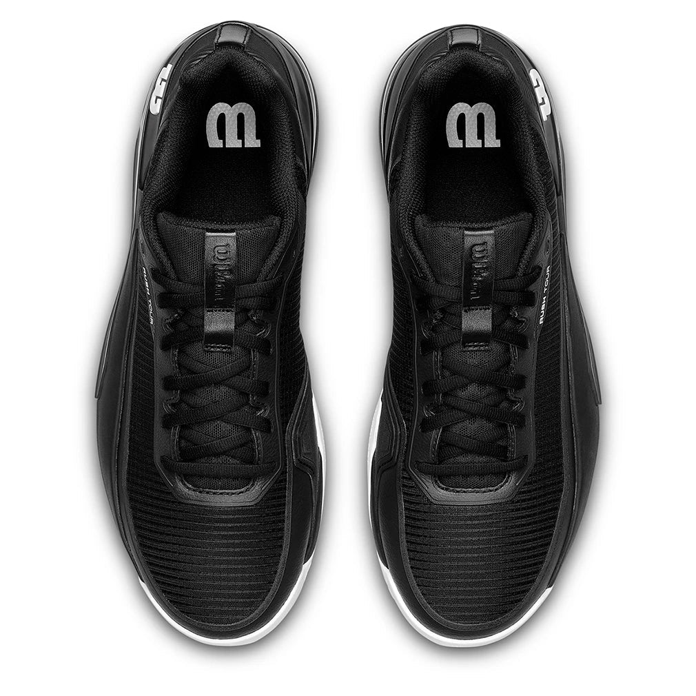 Men's Rush Tour 5 Clay Tennis Shoes Black and White