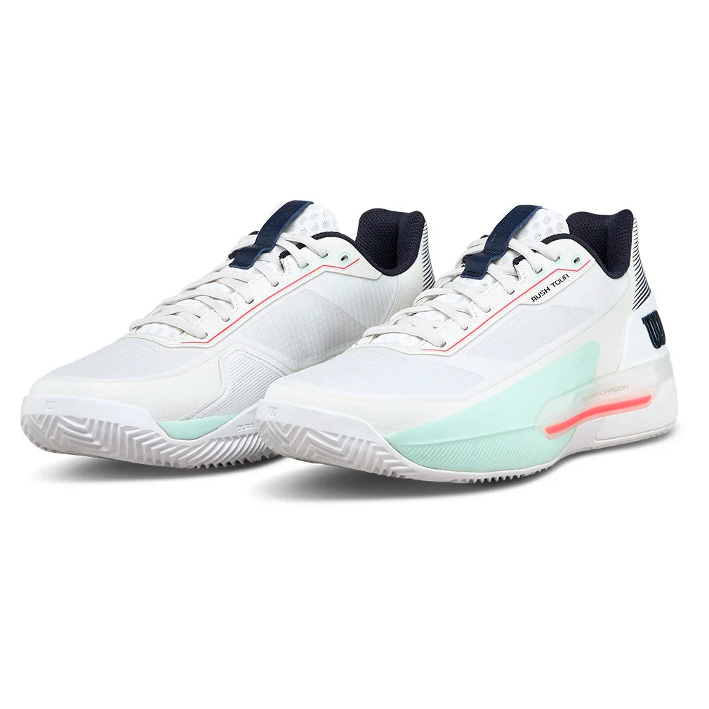 Men's Rush Tour 5 Clay Tennis Shoes White and Bay-Footwear-Wilson-WRS338260U-S26-Tennis Express