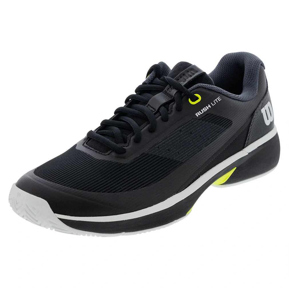 Men's Rush Lite 5 Tennis Shoes Black and White