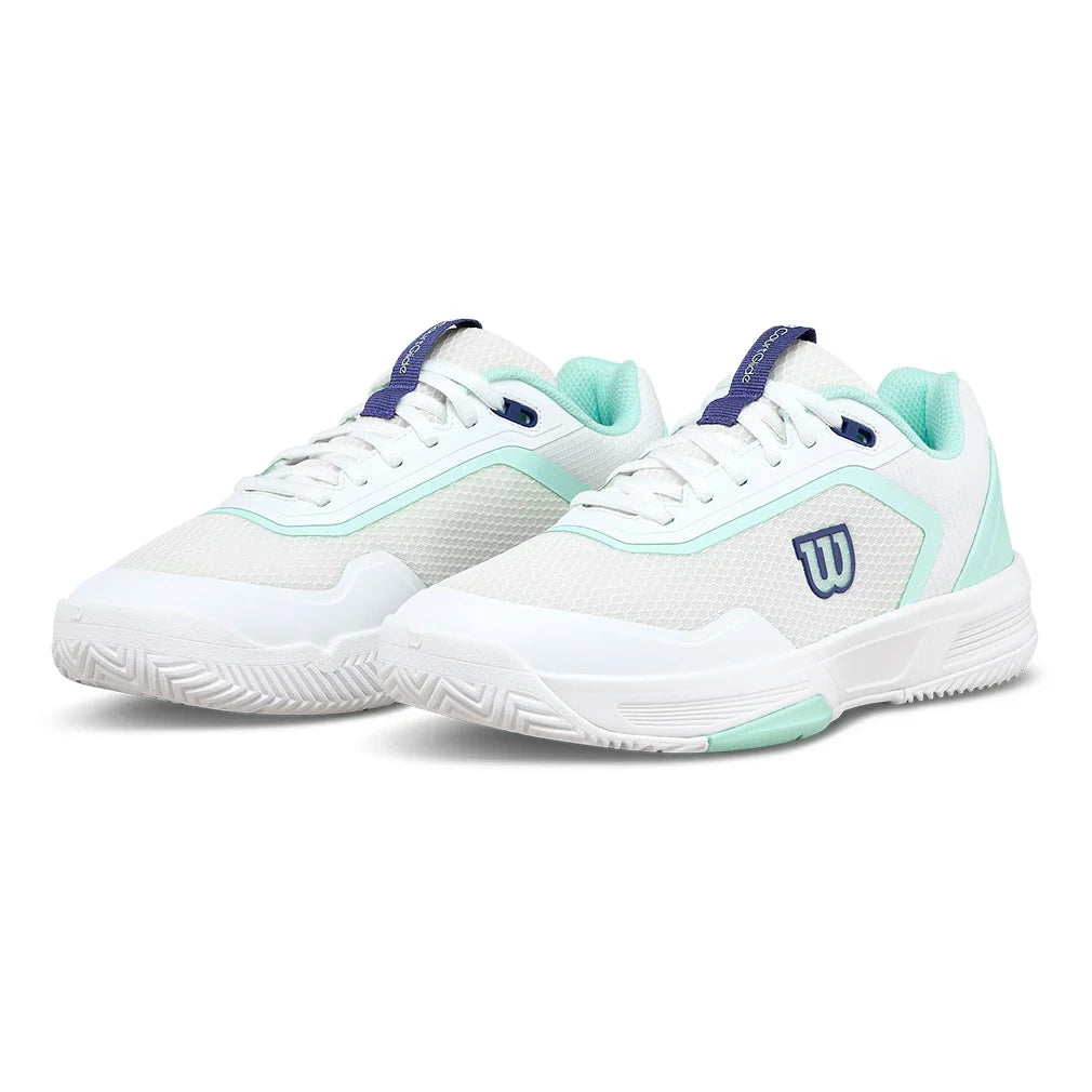 Women's CourtGlide Tennis Shoes White and Bay-Footwear-Wilson-WRS339820-Tennis Express