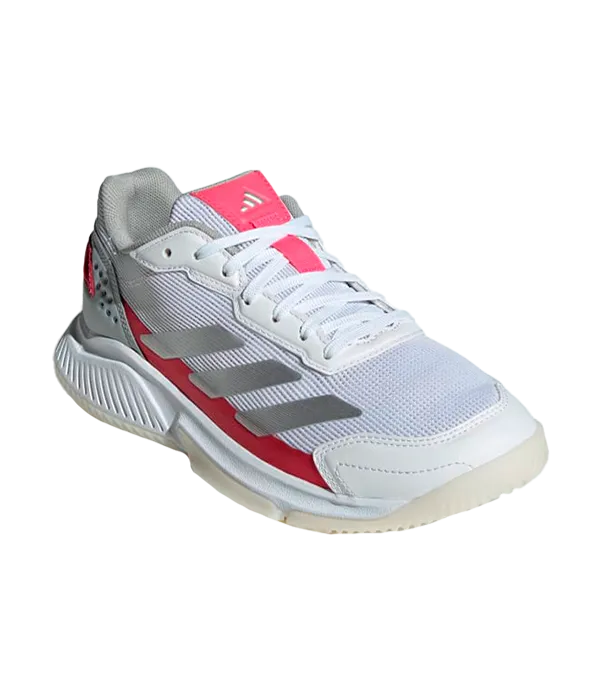 Padel Shoes Adidas Courtquick Padel Mujer Blanco/Rosa metalizado