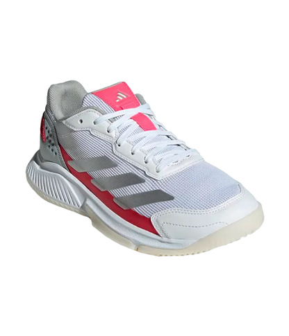 Padel Shoes Adidas Courtquick Padel Mujer Blanco/Rosa metalizado