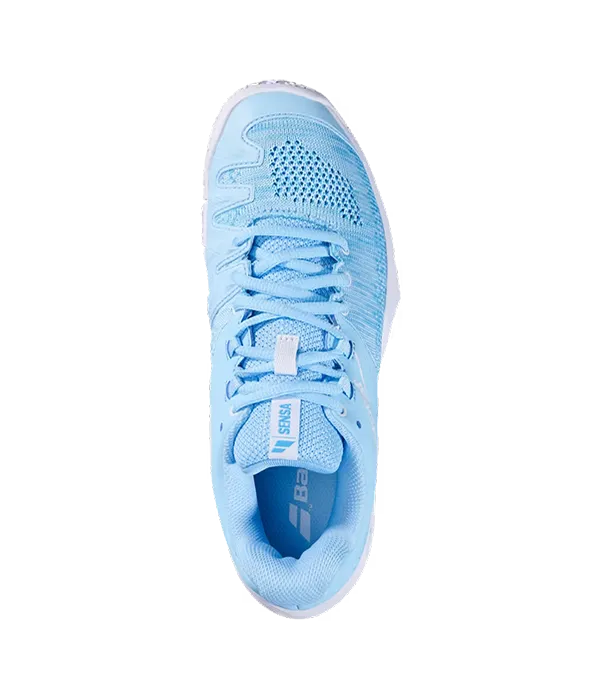 Padel Shoes Babolat Sensa Sky Blue/Tigerlily Mujer 2025