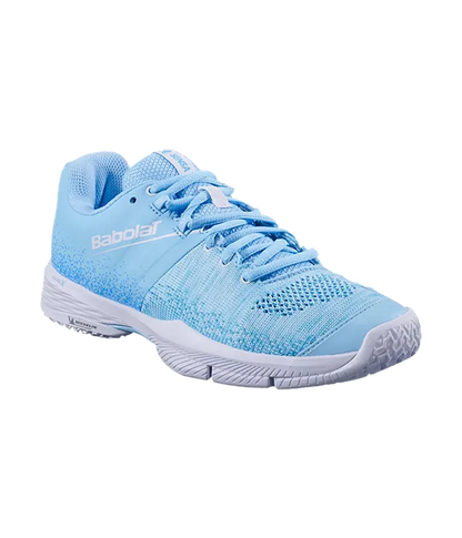 Padel Shoes Babolat Sensa Sky Blue/Tigerlily Mujer 2025
