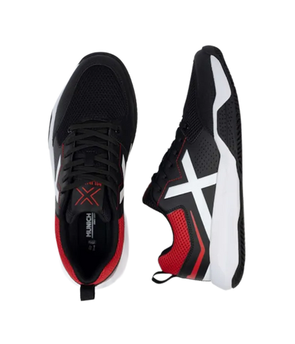 Padel Shoes Munich Focus 02 Negro/Rojo 2025