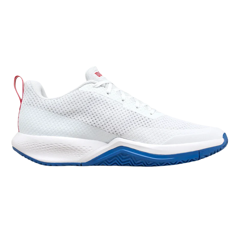 Padel Shoes Wilson Rush Pro Lite White/Deja Vu Blue /Wilson Red 2025
