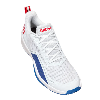 Padel Shoes Wilson Rush Pro Lite White/Deja Vu Blue /Wilson Red 2025